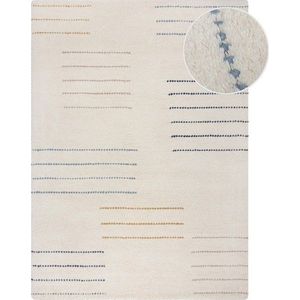 Krémový ručně tkaný vlněný koberec 160x230 cm Dottie Geometric – Flair Rugs obraz