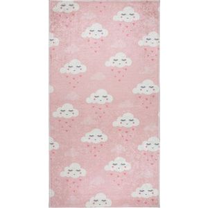 Světle růžový pratelný dětský koberec 100x160 cm Pink Clouds – Vitaus obraz