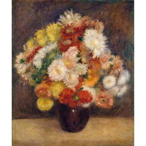 Reprodukce obrazu Auguste Renoir - Bouquet of Chrysanthemums, 55 x 70 cm obraz