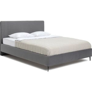 Šedá čalouněná dvoulůžková postel s matrací/s roštem 180x200 cm Noira Slim – Bonami Selection obraz