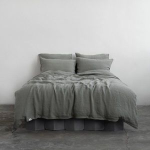 Khaki lněné povlečení na jednolůžko 140x200 cm – Linen Tales obraz