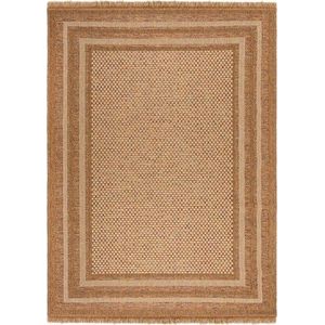 Vnitřní a venkovní koberec v přírodní barvě 200x290 cm Layla Border – Flair Rugs obraz