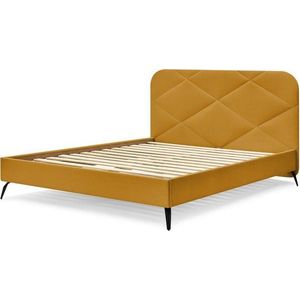 Čalouněná dvoulůžková postel s roštem 140x190 cm Prune – Bobochic Paris obraz