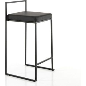 Černá barová židle z imitace kůže (výška sedáku 65 cm) Dodo – Tomasucci obraz