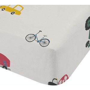 Bílé napínací bavlněné dětské prostěradlo na jednolůžko 90x190 cm Transport – Bianca obraz