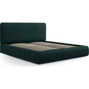 Tmavě zelená čalouněná dvoulůžková postel s úložným prostorem s roštem 140x200 cm Colonel – Cosmopolitan Design obraz
