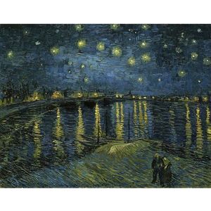 Obraz - reprodukce 90x70 cm The Starry Night, Vincent van Gogh – Fedkolor obraz