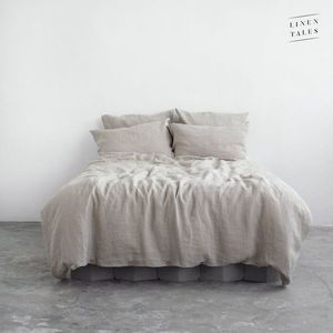 Lněné povlečení na jednolůžko v přírodní barvě 140x200 cm Natural – Linen Tales obraz