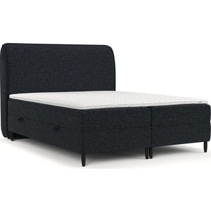 Černá boxspring postel s úložným prostorem 200x200 cm Melba – Maison de Rêve obraz