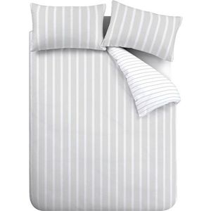 Šedé bavlněné povlečení na dvoulůžko 200x200 cm Ashford Stripe – Bianca obraz
