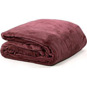 Vínový přehoz z mikroplyše na dvoulůžko 180x220 cm Cosy – Tiseco Home Studio obraz