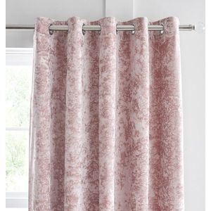 Růžové závěsy v sadě 2 ks 168x183 cm Crushed Velvet – Catherine Lansfield obraz