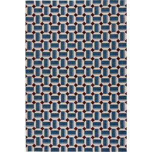 Modrý koberec 155x230 cm Lennox Geometric – Flair Rugs obraz