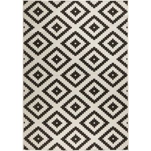 Černo-krémový venkovní koberec NORTHRUGS Malta, 80 x 150 cm obraz
