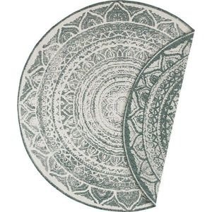 Zeleno-krémový venkovní koberec NORTHRUGS Siruma, ø 140 cm obraz