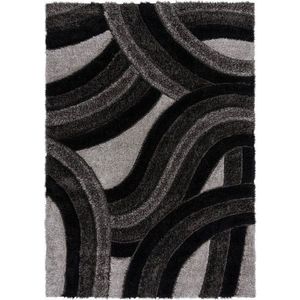 Černo-šedý ručně tkaný koberec z recyklovaných vláken 80x150 cm Velvet – Flair Rugs obraz