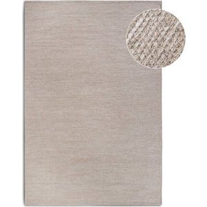 Béžový ručně tkaný koberec s příměsí vlny 120x170 cm Pradesh Linen White – Elle Decoration obraz