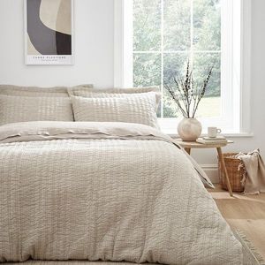Béžové povlečení na dvoulůžko 200x200 cm Tamba Stripe – Pineapple Elephant obraz