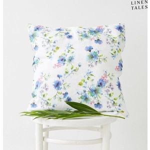 Lněný povlak na polštář 50x50 cm White Flowers – Linen Tales obraz
