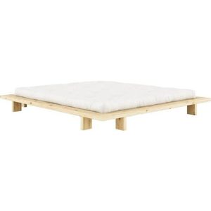 Dvoulůžková postel z borovicového dřeva s roštem v přírodní barvě 180x200 cm Japan – Karup Design obraz