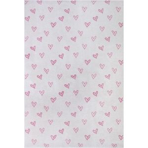 Růžovo-bílý dětský koberec 160x235 cm Hearts – Hanse Home obraz
