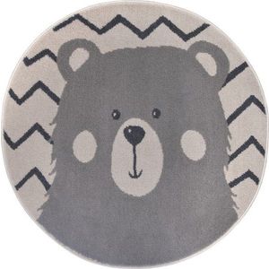 Šedý dětský koberec ø 140 cm Bear – Hanse Home obraz