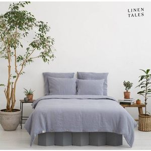 Světle šedé povlečení na dvoulůžko z konopného vlákna 200x200 cm – Linen Tales obraz