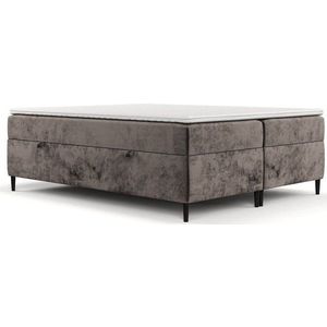 Hnědá boxspring postel s úložným prostorem 180x200 cm Araya – Maison de Rêve obraz
