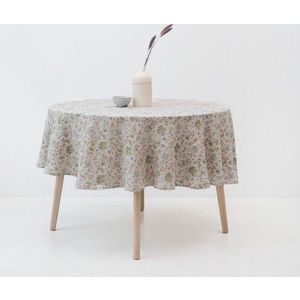 Lněný ubrus ø 150 cm Botany 2 Lightweight – Linen Tales obraz