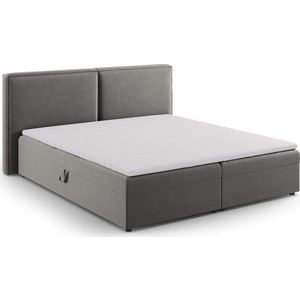 Šedá boxspring postel s úložným prostorem 180x200 cm Arendal – Cosmopolitan Design obraz