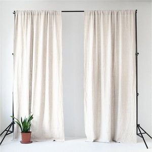 Bílý závěs 140x330 cm Night Time – Linen Tales obraz