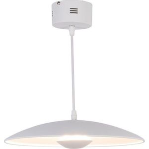 Bílé LED závěsné svítidlo s kovovým stínidlem Lund – Candellux Lighting obraz
