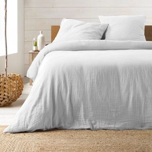 Bílé prodloužené mušelínové povlečení na dvoulůžko 240x260 cm Angelia – douceur d'intérieur obraz
