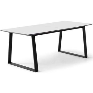 Rozkládací jídelní stůl s bílou deskou a přídavnou deskou 100x210 cm Meza – Hammel Furniture obraz
