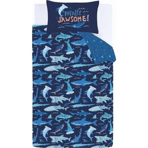 Modré dětské povlečení na jednolůžko 135x200 cm Jawsome Shark – Catherine Lansfield obraz
