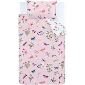 Růžové dětské povlečení na dvoulůžko 200x200 cm Butterfly Garden – RHS obraz