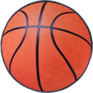 Oranžový pratelný dětský koberec ø120 cm Basketball – Vitaus obraz