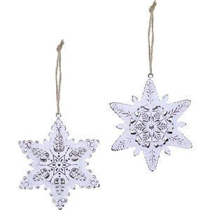 Sada 2 závěsných vánočních dekorací na stromek Ego Dekor Misto Snowflakes obraz