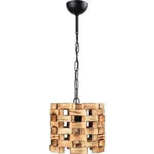 Závěsné svítidlo v přírodní barvě s dřevěným stínidlem ø 20 cm Match – Squid Lighting obraz
