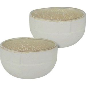 Bílo-béžové misky v sadě 2 ks z kamene ø 10 cm Sand Grain – Mette Ditmer Denmark obraz