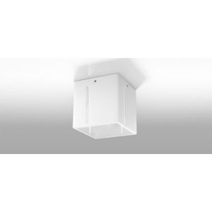 Bílé stropní svítidlo s kovovým stínidlem 10x10 cm Pax – Nice Lamps obraz