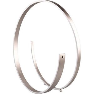 Šedá LED stojací lampa s hlasovým ovládáním/s ovládáním pomocí mobilní aplikace s kovovým stínidlem (výška 75 cm) Cinardi – CINQUE obraz
