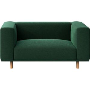 Tmavě zelené sametové relaxační křeslo Kukumo – Ame Yens obraz