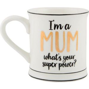 Porcelánový hrnek Sass & Belle Super Mum, 400 ml obraz