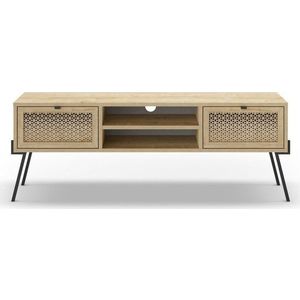 TV stolek v dekoru dubu v přírodní barvě 140x51 cm Ecrin – Marckeric obraz
