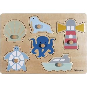 Dřevěné vkládací puzzle (počet dílků 6) Ocean – Kindsgut obraz