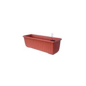 Hnědý samozavlažovací truhlík, délka 40 cm Siesta - Plastia obraz