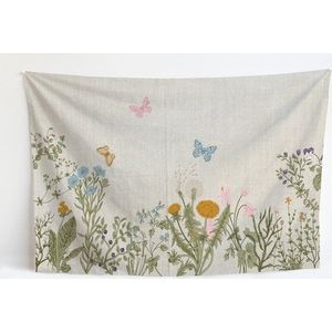 Pléd s příměsí bavlny Tierra Bella Botanic Herbs, 170 x 240 cm obraz