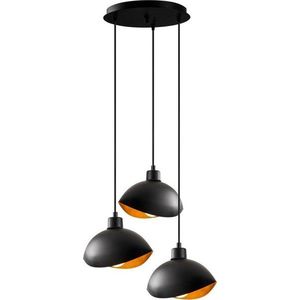 Černé závěsné svítidlo s kovovým stínidlem ø 50 cm Sivani – Opviq lights obraz