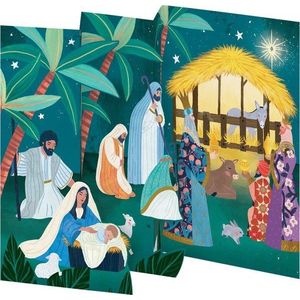 Přání s vánočním motivem v sadě 5 ks Away in the Manger – Roger la Borde obraz